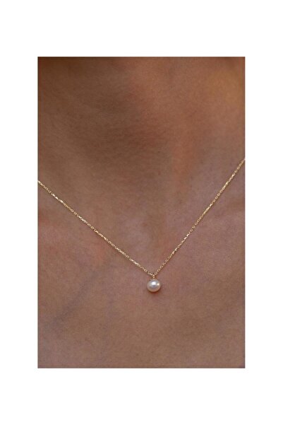 Güler Kuyumculuk Altın Inci Taşlı Kolye