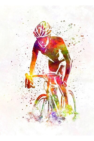 Universal Γυναικείο Τρίαθλο Ποδηλασία 04 Ξύλινη Διακοσμητική Αφίσα Τραπεζιού