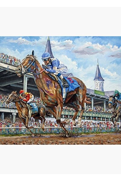 Universal Κεντάκι Ντέρμπι - Διακοσμητική ξύλινη αφίσα επιτραπέζιας τέχνης που...