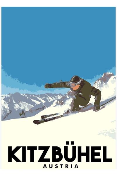 Universal Καγιάκ Κίτσμπουελ Αυστρία Ξύλινη Διακοσμητική Αφίσα Τραπεζογραφία