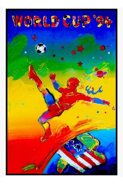 Universal Παγκόσμιο Κύπελλο: Διακοσμητική ξύλινη αφίσα με εκτύπωση ποδοσφαίρο...