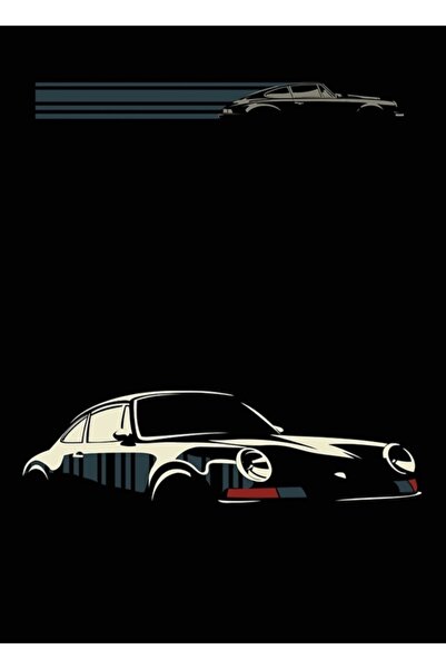 Universal Μινιμαλιστική Ξύλινη Διακοσμητική Αφίσα Τραπεζιού Porsche