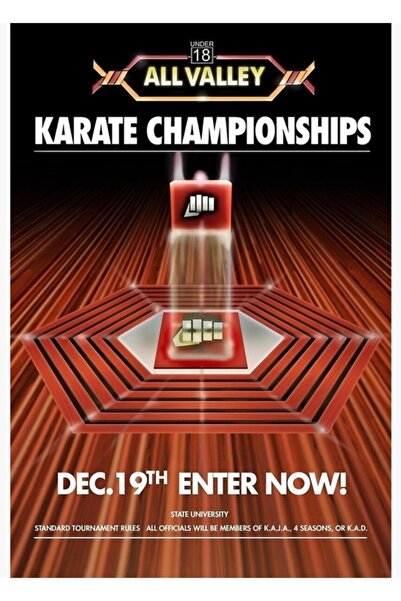 Universal Poster decorativ din lemn All Valley Karate Tablo