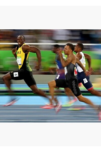 Universal Ο Usain Bolt κέρδισε την ανταγωνιστική του ξύλινη διακοσμητική αφίσ...