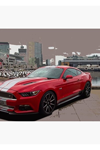 Universal Διακοσμητική Ξύλινη Αφίσα Ζωγραφικής Shelby Mustang