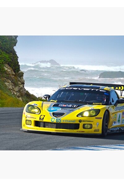 Universal 2007 Corvette Racing Tabletop Ξύλινη Διακοσμητική Αφίσα
