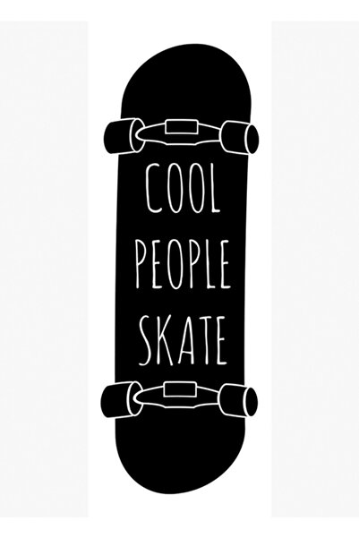 Universal Διακοσμητική ξύλινη αφίσα με θέμα τους Cool People Skating