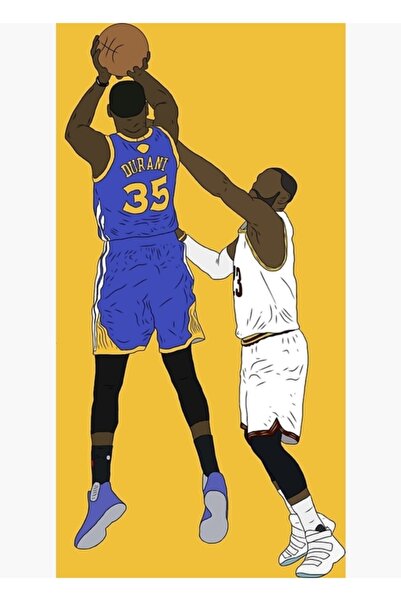 Universal Κέβιν Ντουράντ Συμπιεσμένος από τον Λεμπρόν Τζέιμς Ξύλινη διακοσμητ...