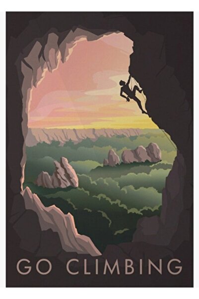 Universal Go Climb Vintage Ξύλινη Αφίσα Ζωγραφικής Διακοσμητική