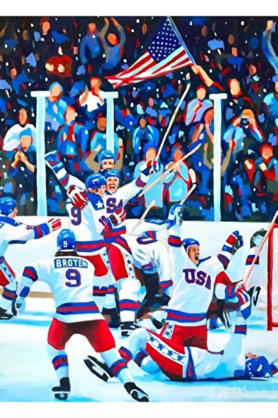 Universal Θαύμα πάνω από τον πάγο Ζωγραφική Ξύλινη Αφίσα Διακοσμητική