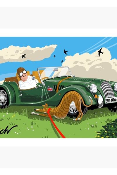 Universal Poster decorativ din lemn cu Morgan verde și tablou Brindle