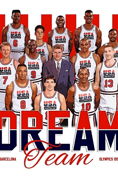 Universal Διακοσμητική ξύλινη αφίσα της ομάδας όνειρων των Η.Π.Α.