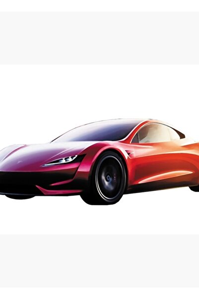 Universal Tesla Roadster - Ξύλινη διακοσμητική αφίσα με ψηφιακή ζωγραφική