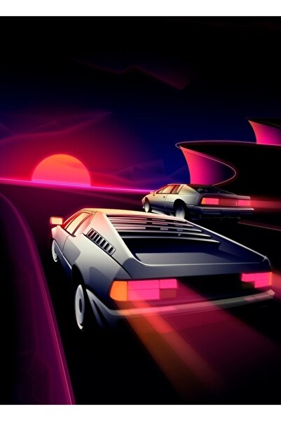 Universal Διακοσμητική ξύλινη αφίσα Cliffside Racers Tablo