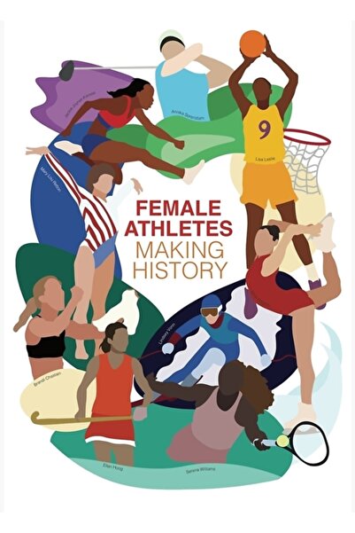 Universal Poster decorativ din lemn cu atleți femei care scrisoră despre istorie