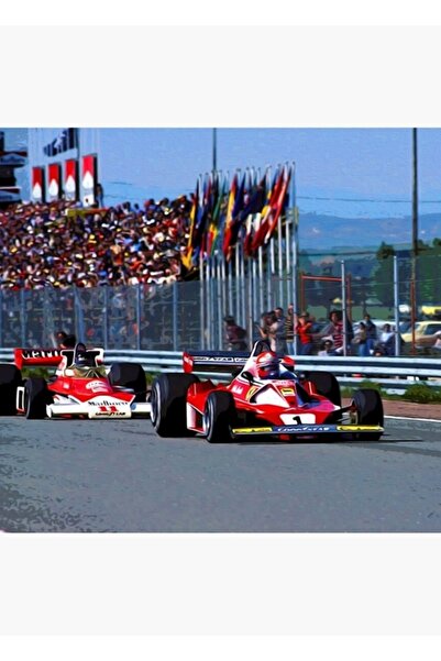 Universal Νίκι Λάουντα καταπολεμά τον Τζέιμς Χαντ Πίνακας ζωγραφικής Ξύλινη α...