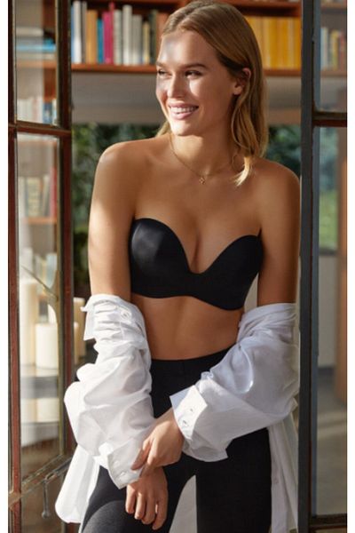 SUWEN Sutien fără bretele Hand Up - negru (sw 8425012 )
