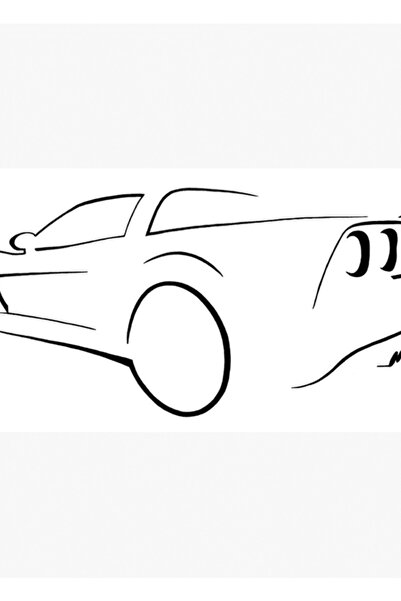 Universal Γραφικό Chevrolet Corvette (μαύρο) Ξύλινη διακοσμητική αφίσα ζωγραφ...