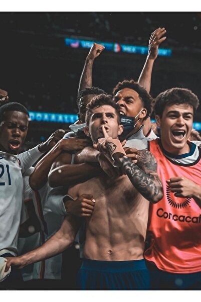 Universal Pulisic Shh Usmnt Πίνακας Ποδοσφαίρου Ξύλινη Διακοσμητική Αφίσα