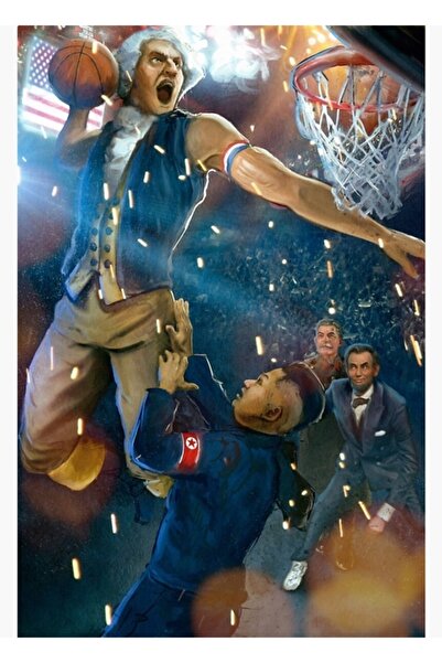 Universal Τζορτζ Ουάσινγκτον παραδίδει στον Κιμ Τζονγκ Ουν το διακοσμητικό ξύ...