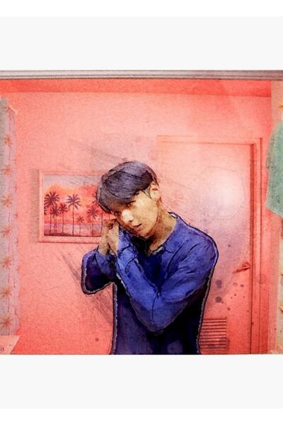 Universal Yoongi Persona Ακουαρέλα Ξύλινη Αφίσα Διακοσμητική Ξύλινη Αφίσα Κωδ...