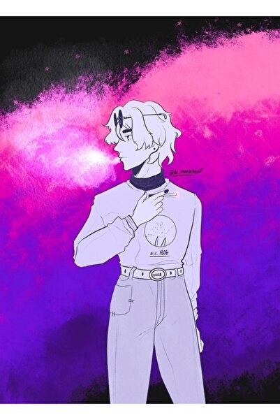 Universal Tablo Poster din lemn decorativ Nefes Albastru Cod4805