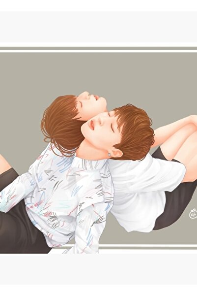 Universal Jimin και Jungkook Ξύλινη Διακοσμητική Αφίσα Ζωγραφικής Κωδικός3169