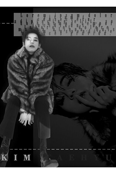 Universal Kım Taehyung / Dıcon Sexy Moment Ξύλινη Αφίσα Διακοσμητική Ξύλινη Α...