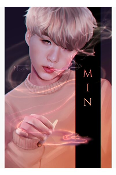 Universal Casa Cardurilor - Poster decorativ din lemn Yoongi Tablo Cod2471