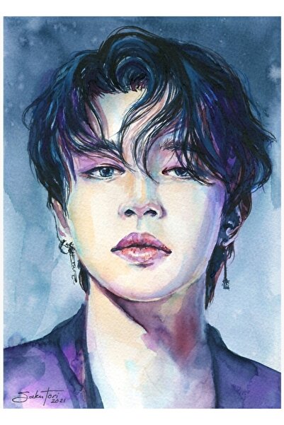 Universal Διακοσμητική ξύλινη αφίσα Cold Jimin Painting Code4581