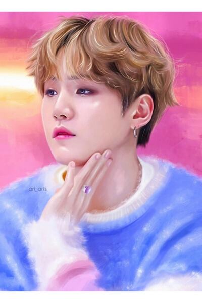 Universal Min Yoonie Tablo Poster decorativ din lemn Cod4664