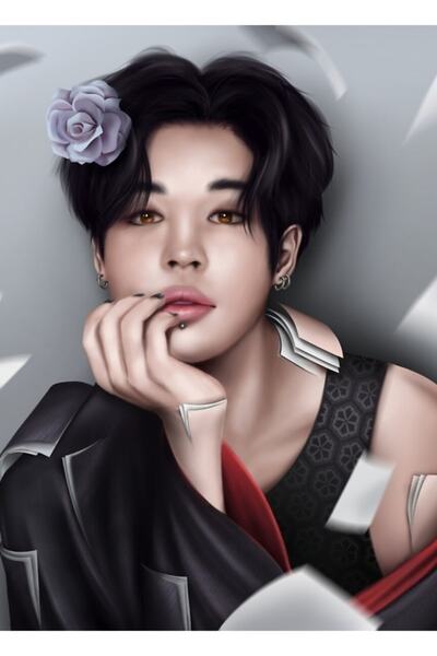 Universal Jimin Light Version Επιτραπέζια Ξύλινη Αφίσα Διακοσμητική Κωδικός2487