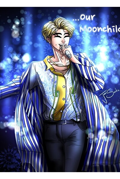 Universal Kım Namjoon - Moonchıld (5) Ξύλινη Αφίσα Ζωγραφικής Διακοσμητική Κω...