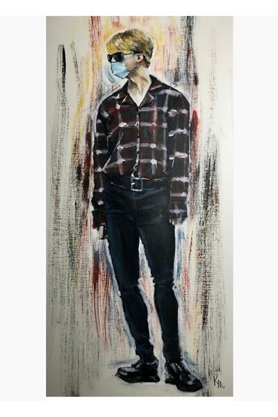 Universal Jimin Airport Fashion Ακρυλική Ζωγραφική Ξύλινη Αφίσα Διακοσμητική ...