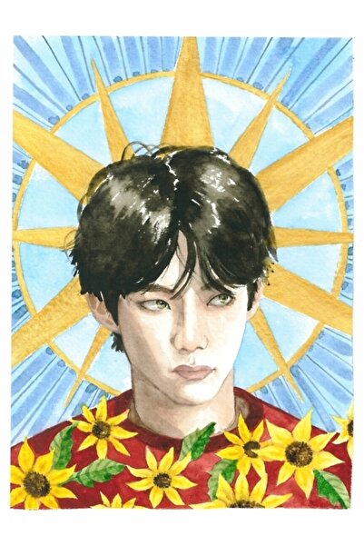 Universal Taehyung "Κάρτα Ταρώ" Καλλιτεχνική Εκτύπωση Ξύλινη Αφίσα Διακοσμητι...