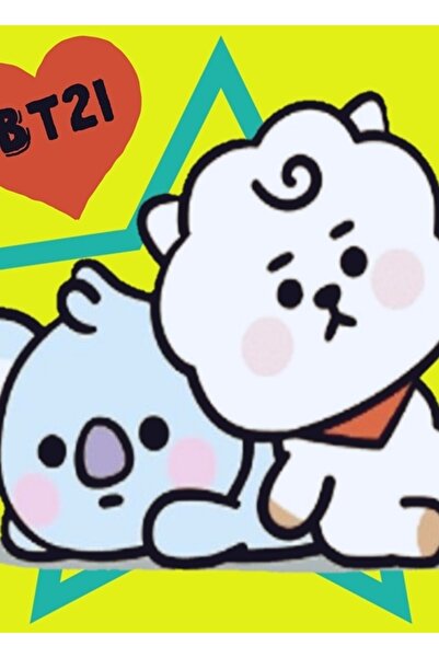 Universal Bt21 Koya And Ri Ξύλινη Διακοσμητική Αφίσα Τραπεζιού Κωδικός3695