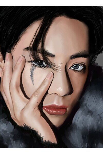 Universal V_blue και γκρι ξύλινη διακοσμητική αφίσα για το τραπέζι Κωδ.4060