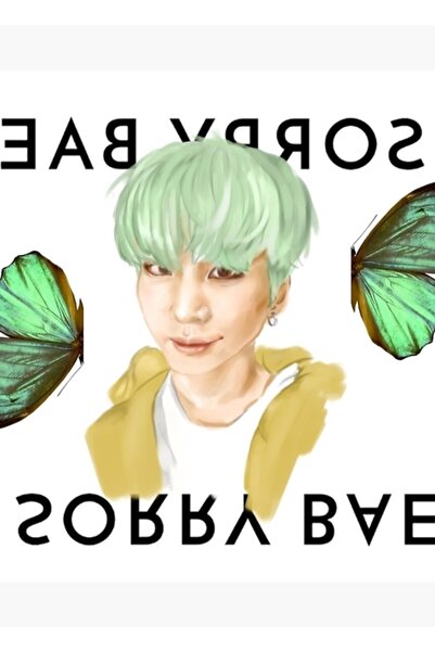Universal Yoongi "I'm sorry Bae" Πίνακας Πορτρέτου Ξύλινη Αφίσα Διακοσμητική ...