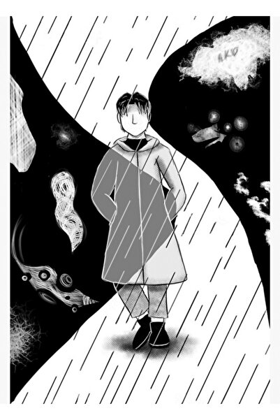 Universal Διακοσμητική Ξύλινη Αφίσα Τέχνης "Μόνο έναν Καιρό Θα Προσδώσει Βροχ...