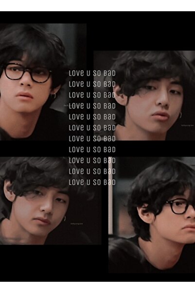 Universal Taehyung Άνετα Γυαλιά Οράσεως Αισθητικός Πίνακας Ξύλινη Αφίσα Διακο...