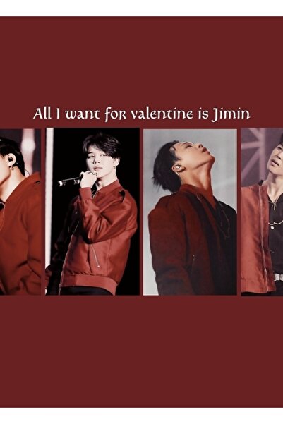 Universal Jimin Red Αισθητική ζωγραφική για την Ημέρα του Αγίου Βαλεντίνου Ξύ...