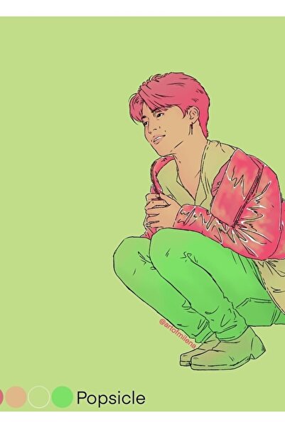 Universal Popsicle Jimin Ξύλινη Διακοσμητική Αφίσα Τραπεζιού Κωδικός3978