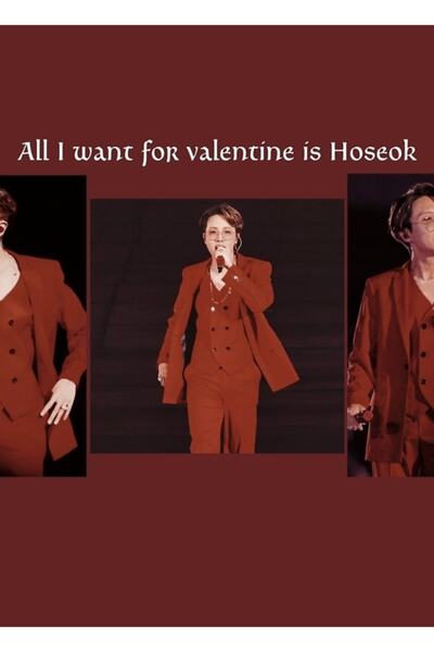 Universal Jhope Red Valentine's Day Estetică Tablou decorativ din lemn Poster...