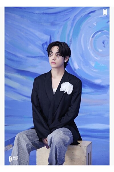 Universal Kim Taehyung (V) Map Concept Book Table Wooden Poster Decorative Co...