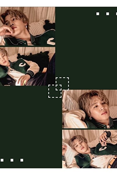 Universal Jimin Green Jacket Αισθητικός πίνακας Ξύλινη αφίσα Διακοσμητικός Κω...