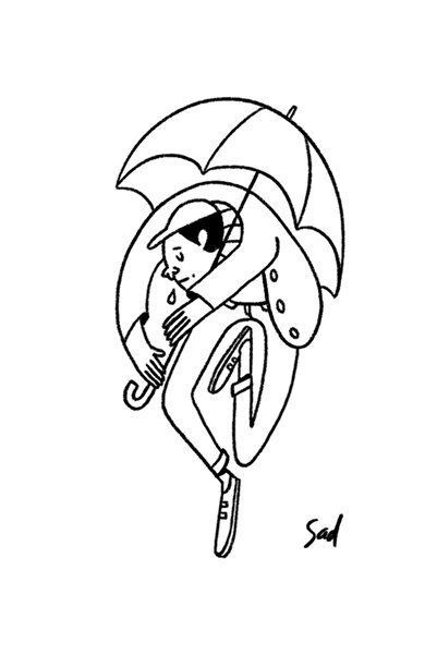 Universal Πίνακας Ξύλινη Αφίσα Rain Child Διακοσμητικός Κωδικός4069