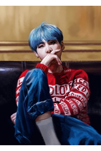 Universal Yoongi Rahat Tablo Ξύλινη Διακοσμητική Αφίσα Κωδικός4259