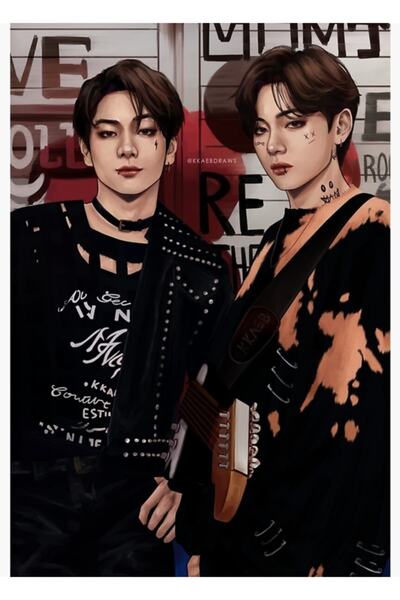 Universal Taekook Sg 2022 Ξύλινη Αφίσα Τραπεζιού Διακοσμητική Κωδικός3569