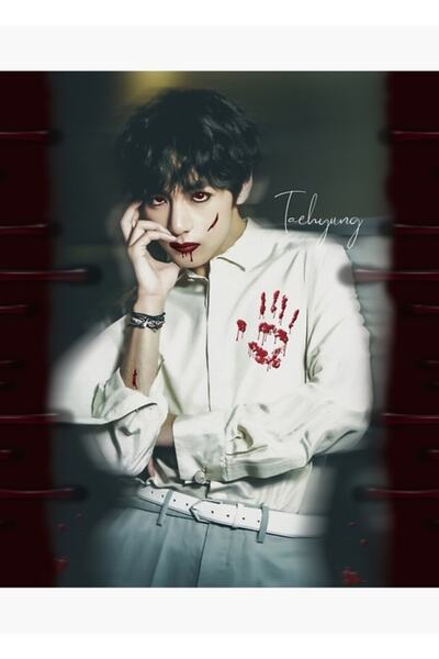 Universal Taehyung Ξύλινη Διακοσμητική Αφίσα Ζωγραφικής με θέμα τον Κακό Βαμπ...