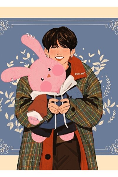 Universal Poster decorativ din lemn cu pictură Jungkook confortabilă Cod3801